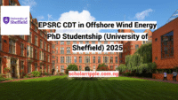 EPSRC CDT in Offshore Wind Energy PhD Studentship (University of Sheffield) 2025
