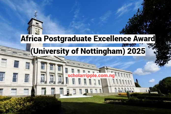 Africa Postgraduate Excellence Award (University of Nottingham) 2025
